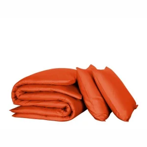 OLIVIA - Katoen Satijn Dekbedovertrek Rooibos Oranje