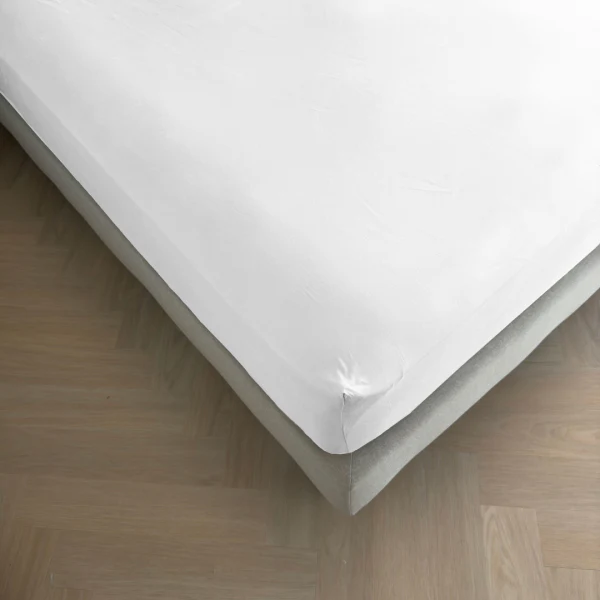 Hoeslaken Emma Katoen-Satijn 250TC Wit - Afbeelding 3