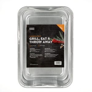 Aluminium Wegwerp Bakken Groot BBQ -5stuks | Smokin Flavours