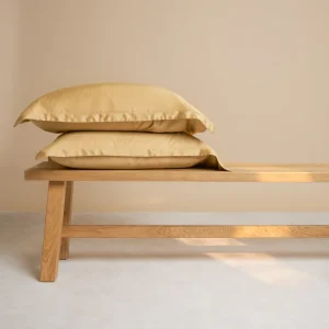 Kussensloop Bamboe 300TC Okergeel