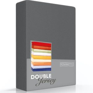 Hoeslaken Double Jersey 30 cm Antraciet