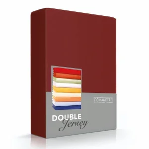 Hoeslaken Double Jersey 30 cm Bordo Rood