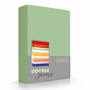 Hoeslaken Double Jersey 30 cm Dustygroen