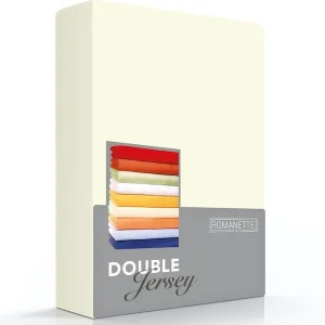 Hoeslaken Double Jersey 30 cm Ivoor