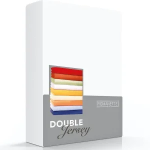 Hoeslaken Double Jersey 30 cm Wit