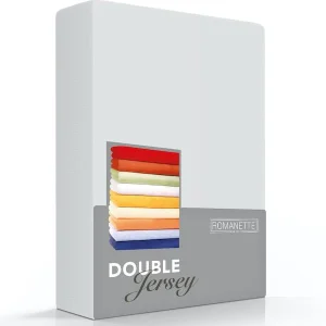 Hoeslaken Double Jersey 30 cm Zilver