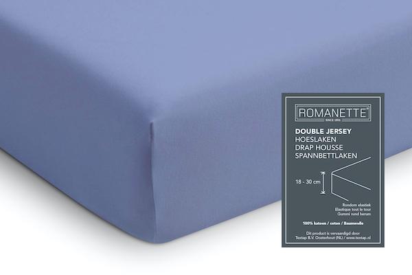 Hoeslaken Double Jersey 30 cm Lavendel - Afbeelding 3