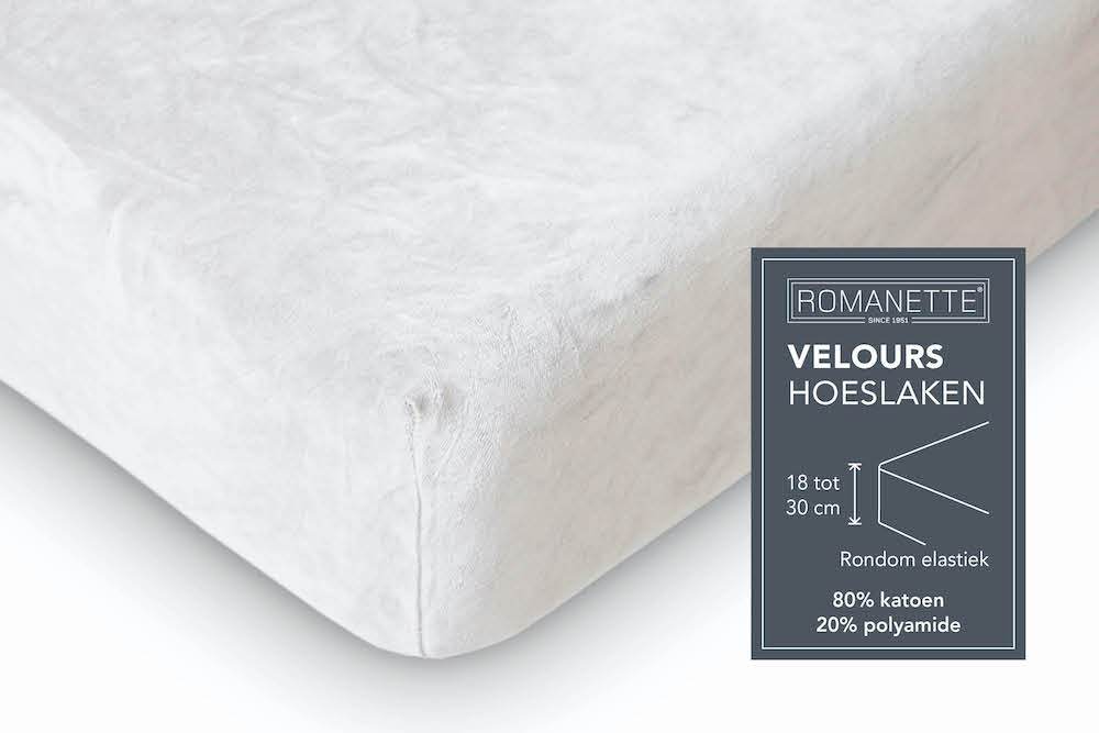 Hoeslaken Velours 30 cm Antraciet - Afbeelding 8