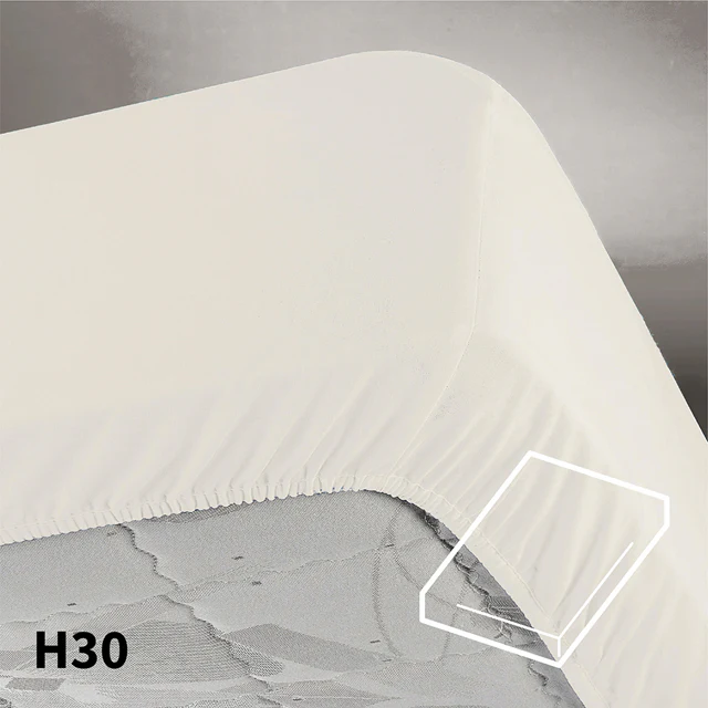 * Molton Katoen Matrasbeschermer 30 cm hoog 80x200cm - Afbeelding 3