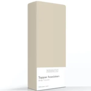 TOPPER Hoeslaken - Katoen Percal Camel