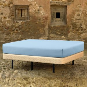 Hoeslaken Egyptisch Katoen 220TC 45 cm Blauw