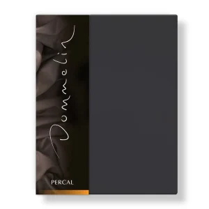 Hoeslaken Percal 200TC 30cm Steenkool