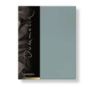 Hoeslaken Percal 200TC 30cm Antiekblauw