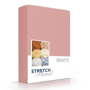 Hoeslaken Flanel 30cm Poederroze