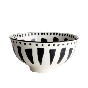 Gusta schaaltje zwart-wit petiscos Ø12cm wieken