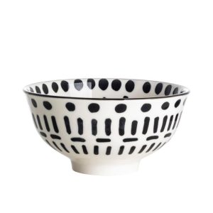 Gusta schaaltje zwart-wit petiscos Ø12cm zon