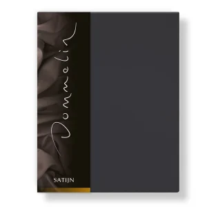 Hoeslaken Katoen Satijn 300TC 30cm Steenkool