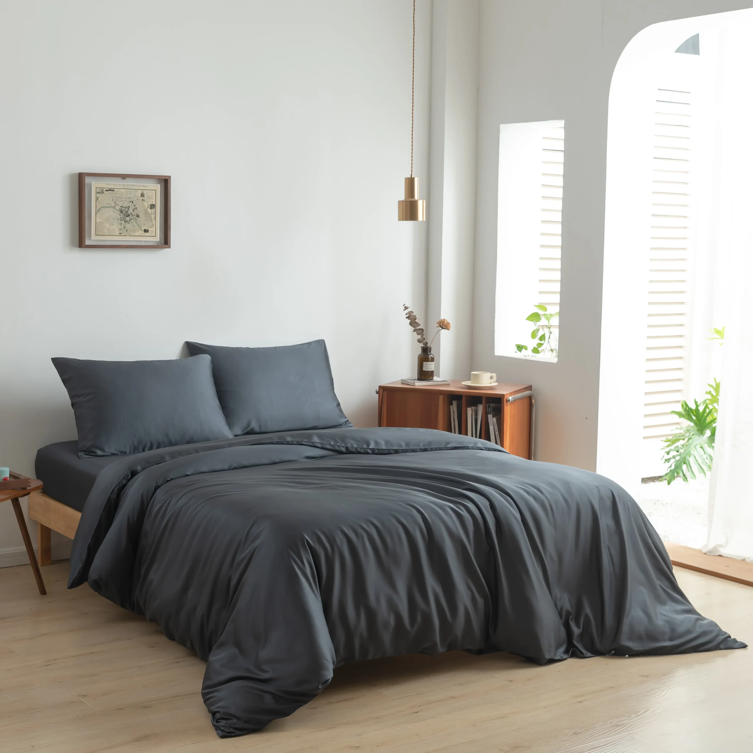 Dekbedovertrek Boomba Bamboe 400TC Space Blue