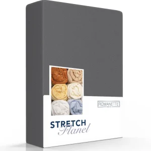 Hoeslaken Flanel 30cm Antraciet