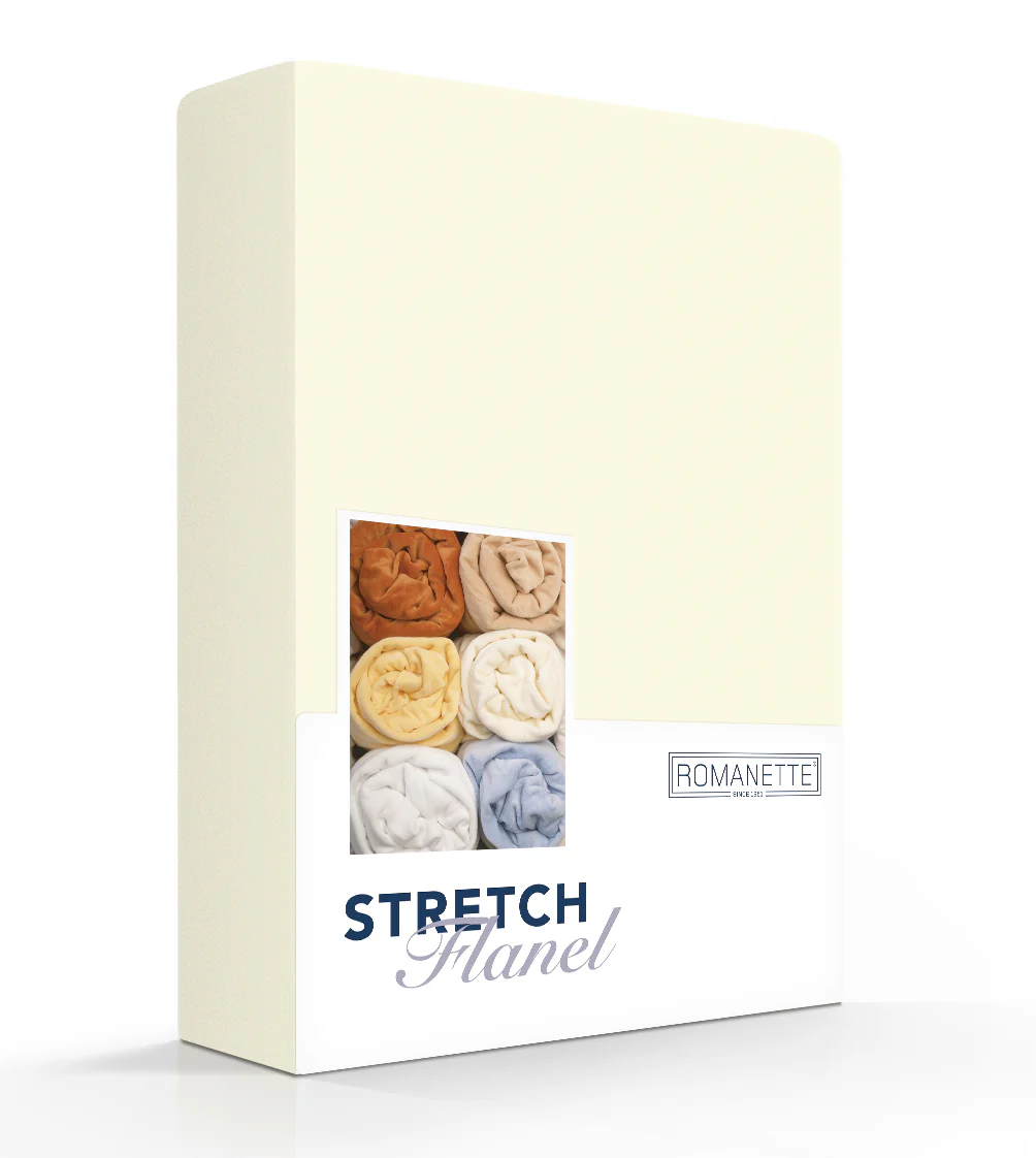 Hoeslaken Flanel 30cm Ivoor