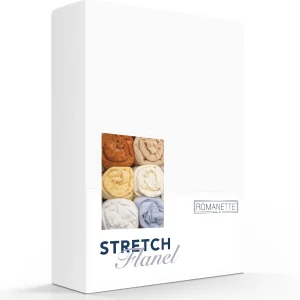 Hoeslaken Flanel 30cm Wit