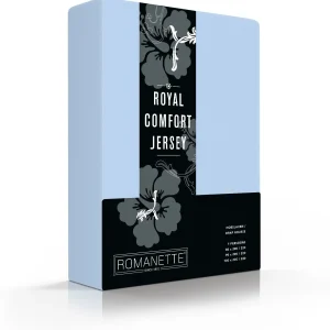 Hoeslaken Royal Comfort Jersey 30 cm Blauw