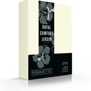 Hoeslaken Royal Comfort Jersey 30 cm Ivoor