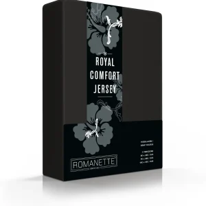 Hoeslaken Royal Comfort Jersey 30 cm Zwart