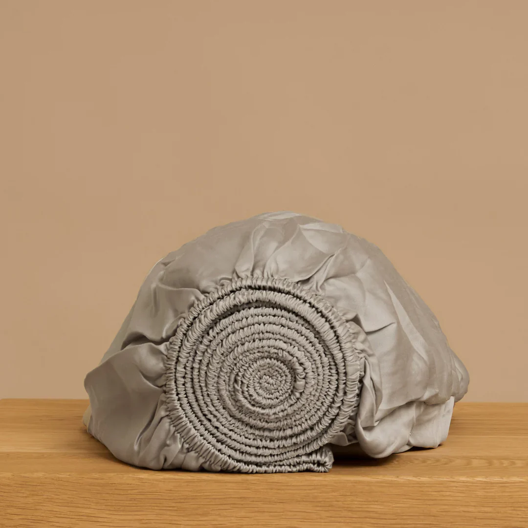 Hoeslaken TENCEL™ Sateen Taupe 30cm - Afbeelding 2