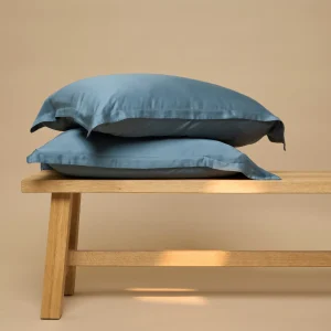 Kussensloop Bamboe 300TC Ocean Blue