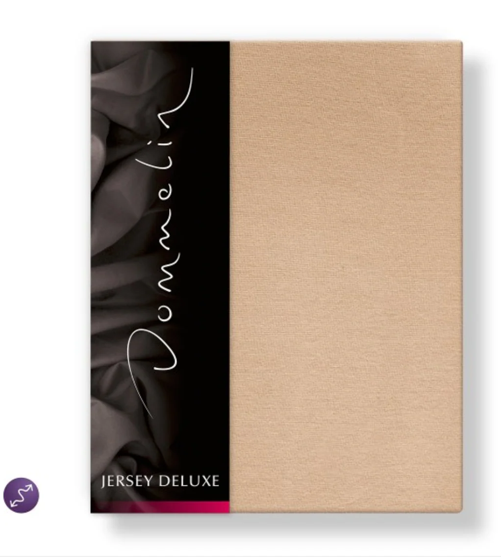 Hoeslaken Jersey Deluxe 30 cm Zand