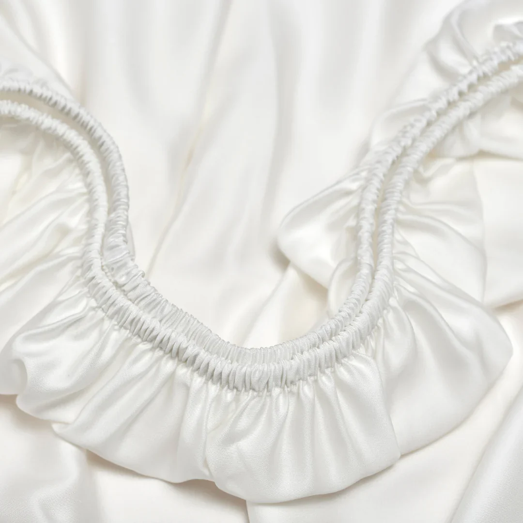 Hoeslaken TENCEL™ Sateen Off-white 30cm - Afbeelding 5