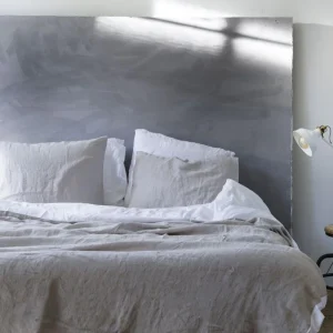 Dekbedovertrek Belle Linnen en Katoen-satijn Wit/zand