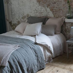 Kussensloop Como Katoen Satijn 300TC Marble