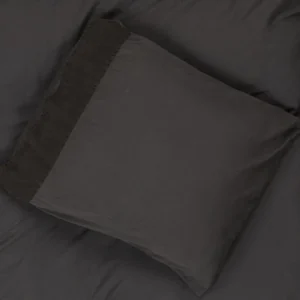 Kussensloop Como Katoen Satijn 300TC Off-black