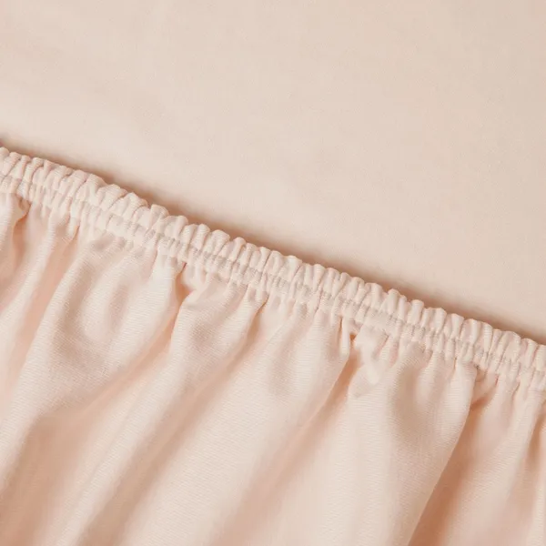 Hoeslaken Edo Katoen-Satijn 300TC Nude - Afbeelding 2