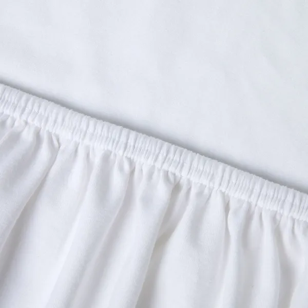 Hoeslaken Edo Katoen-Satijn 300TC Wit - Afbeelding 2