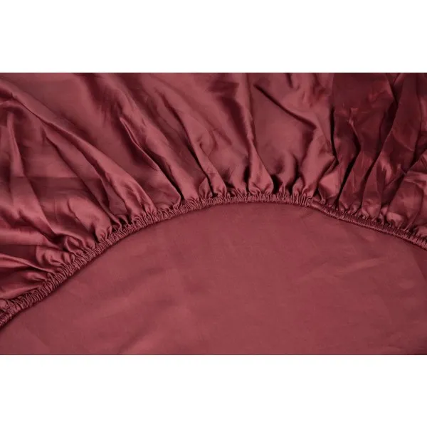 Hoeslaken Egyptisch Katoen Satijn 300TC Rood 35 cm - Afbeelding 3