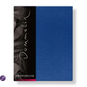 Hoeslaken Jersey Deluxe 30 cm Kobalt