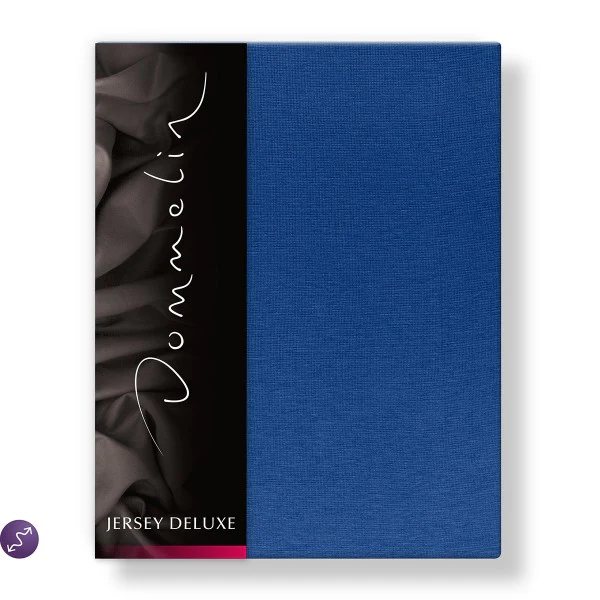 Hoeslaken Jersey Deluxe 30 cm Kobalt