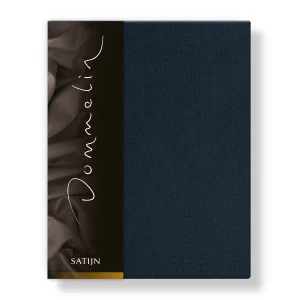 Hoeslaken Katoen Satijn 300TC 30cm Nachtblauw