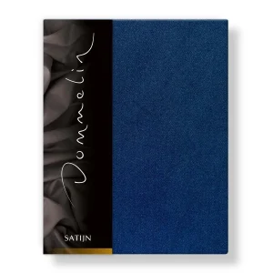 Hoeslaken Katoen Satijn 300TC 30cm Blauw