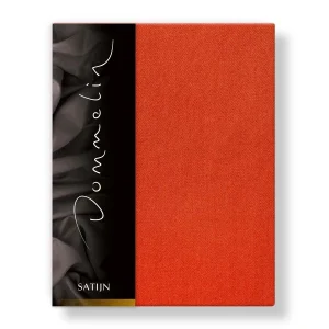 Hoeslaken Katoen Satijn 300TC 30cm Terracotta