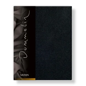 Hoeslaken Katoen Satijn 300TC 30cm Zwart