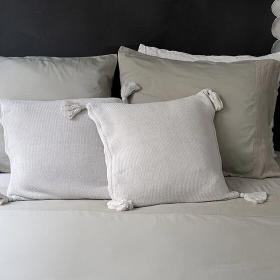 Kussensloop Como Katoen Satijn 300TC Taupe - Afbeelding 3