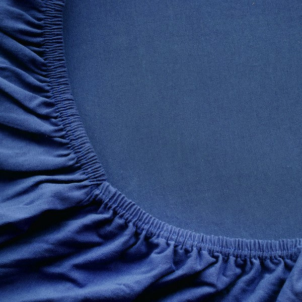 Hoeslaken Jersey Deluxe 30 cm Kobalt - Afbeelding 4