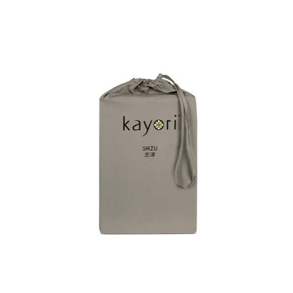 Hoeslaken Shizu Percal 220TC 40cm Taupe - Afbeelding 4