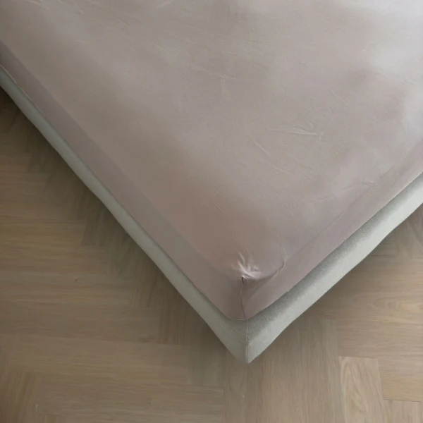 Hoeslaken Kiyo Tencel 40cm Taupe - Afbeelding 3