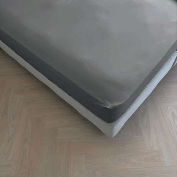 Hoeslaken Percal Shizu 220TC 40cm Antraciet - Afbeelding 3