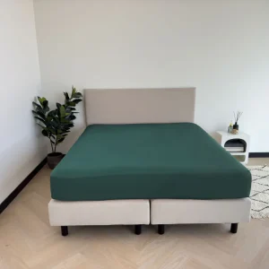 Hoeslaken Shizu Jersey 40 cm Donkergroen